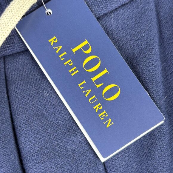 Polo Ralph Lauren Shorts Mens 5XLT Navy Fleece Sweatshorts Drawstring 1967 - Picture 4 of 15